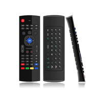 MX3 2.4G Wireless ABS Air Mouse dengan Indikator Lampu LED Mini dan Suara, 4 Tombol, Jangkauan 10-15m untuk Smart Android TV Box