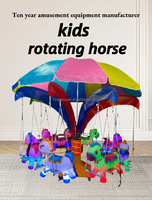 Équipement d'amusement de carrousel tournant pour le divertissement des enfants à la foire carrée.