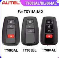 Clé intelligente universelle Autel pour IKEYTY8A3AL IKEYTY8A3BL IKEYTY8A4AL, clé télécommande intelligente à écran tactile à 3 boutons, type 4D 8A KM100