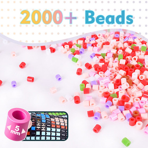 No Ironing Halloween <b>Beads</b> Craft Kit 2000 Pcs DIY Mosaic Art <b>Set</b> Skull and Pumpkin Design Kids Creative Educational Gift Toys - Product Image 2