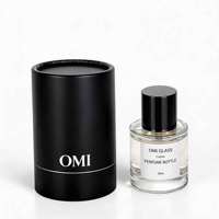 Botol Parfum Kaca Mewah 30ml 50ml Bentuk Silinder Set Kotak Hadiah Logo Kustom OEM MOQ Kecil Produsen Pompa Semprot Emas