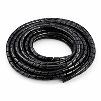 Tubo Espiral de Polietileno Blanco y Negro para Organización de Cables, Protector de Cables, Organizador Flexible de Cables, 8mm 220V