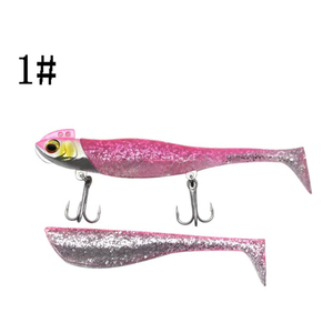 Leurres souples en PVC avec tête plombée 11cm 37g, lot de 2, pour la pêche au saumon, au poisson-chat, au marlin, au cabillaud, au brochet - Product Image 1