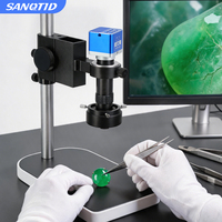 SANQTID TD-10ML-B40 130X Electron Digital Microscope HDMI 4K Industrial Camera Mobile Phone PCB Repair Measurement LED Magnifier