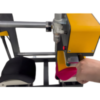 Presse à chaud pneumatique double station pour casquettes, contrôleur numérique, semi-automatique, transfert multicolore pour chapeaux, personnalisable, Chine