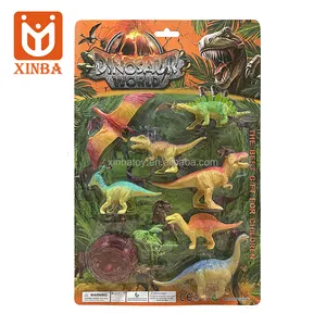 Bonecos de dinossauro realista, brinquedos de plástico, kit de cartões bolhas, presentes de natal