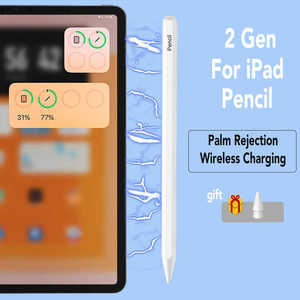 Penna Stilo Magnetica Attiva in Plastica di 2ª Generazione per <span class=keywords><strong>iPad</strong></span> <span class=keywords><strong>Pro</strong></span> e <span class=keywords><strong>iPad</strong></span> Air con Rilevamento del Palmo, Inclinazione e Punta Sostituibile, Compagna Magnetica per Tablet - Product Image 3