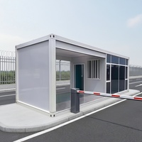 Poste de sécurité conteneurisé à assemblage rapide, Garde-boîte mobile pour parking et entrée de site industriel