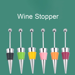 Bouchon de bouteille de <span class=keywords><strong>vin</strong></span> rouge Raybin avec logo <span class=keywords><strong>personnalisé</strong></span> Bouchon de <span class=keywords><strong>vin</strong></span> à perles en métal en acier inoxydable pour accessoires de bar - Product Image 6