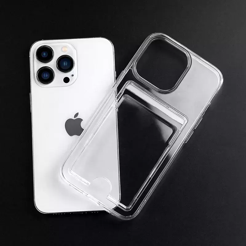 Popular in Korea Market Card Wallet Phone Case For iPhone 14 pro max plus 12 13 14pro 2 In 1 Transparent Card Slot Mobile Cover