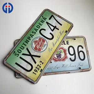 2024 Newest Custom Factory Price Printed Car Number License Plates For Car Decoration