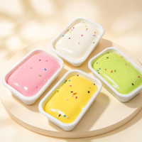 Jouet anti-stress souple en PU à rebond lent, thème alimentaire réaliste (gâteau glacé), pour enfants de 5 à 7 ans