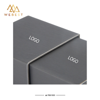 Webest — boîte d'emballage de bijoux en cuir PU, logo personnalisé pour bagues et pendentif