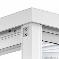 Pergola motorisée en aluminium à lames orientables MEXIN, véranda en verre, télécommande, lames réglables pour jardin, patio, extérieur