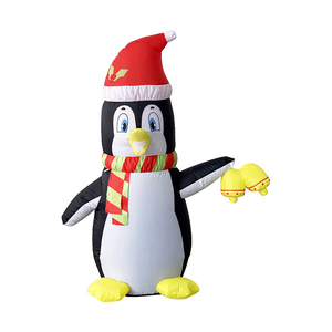 <span class=keywords><strong>Pingouin</strong></span> <span class=keywords><strong>gonflable</strong></span> de Noël de 5 pieds avec écharpe et chapeau, décorations LED gonflables, imperméables, pour jardin, pelouse, fête de Noël en extérieur - Product Image 2
