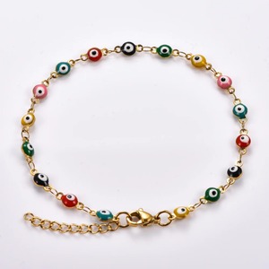 Bracelet en acier inoxydable de 4 mm avec œil turc rond, chaîne de main pour femme et fille, bracelet de cheville, bijoux en métal, cadeau d'été - Product Image 2