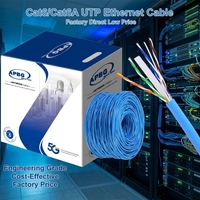 Câble Ethernet UTP CAT6 Cat6A, rouleau de 305 m, conducteur solide 24AWG, câble de communication LAN pour réseau d'entreprise et câblage domestique