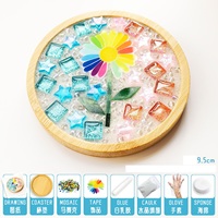 Kit de bricolage pour dessous-de-verre en mosaïque de dessins animés pour enfants et maternelles, à assembler soi-même