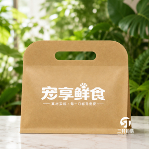 Sacs d'emballage personnalisés en papier kraft pour friandises pour animaux de compagnie, 100g, 200g, 500g, 1kg, forme spéciale, refermables, boîtes à huit côtés pour le Royaume-Uni - Product Image 3