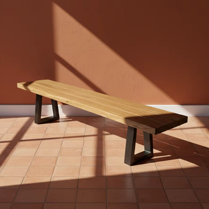 ม้านั่งโครงเหล็กไม้เนื้อแข็ง Ren Modern - ดีไซน์ทนทานสำหรับบ้าน สำนักงาน ห้องนั่งเล่น ห้องนอน ห้องรับประทานอาหาร ภายนอกอาคาร โรงแรม อพาร์ตเมนต์ โรงยิม - Product Image 1