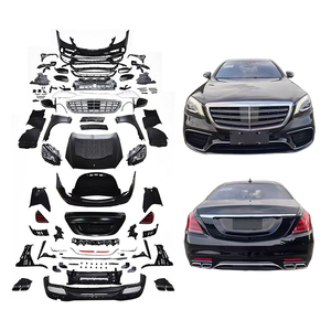 Kit de Carrosserie de Modification et Amélioration 2019 pour Mercedes-Benz W221 (2006-2013) : Lame de Pare-chocs Avant et Arrière, Phare, Capot, Aile, Hayon - Product Image 1