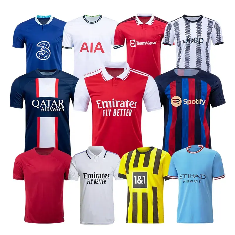 Kunden spezifisches Fußballtrikot-Set Herren-Fußballtrikot-Team Neues Modell United-Fußball trikot Real Thai Quality Football Jersey Soccer