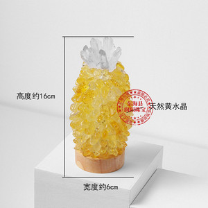 Bán Buôn Tự Nhiên Rõ Ràng Rose Quartz Dứa Hình Đèn Chữa Bệnh Đèn Pha Lê - Product Image 5