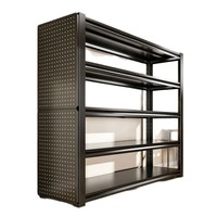 Étagère métallique multi-niveaux pour entrepôt, support de rangement portable pour sacs en toile, grande capacité, avec cloisons épaissies pour présentation