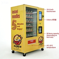 Distributeur automatique de restauration rapide de haute qualité avec fonction nouilles instantanées, en acier, système de paiement par carte de crédit