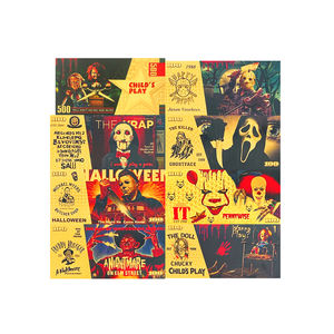 Envío <span class=keywords><strong>Gratis</strong></span>, 8 Modelos, Tarjeta <span class=keywords><strong>de</strong></span> Recuerdo <span class=keywords><strong>de</strong></span> Películas <span class=keywords><strong>de</strong></span> Terror Americanas, Anime, Child's Play, Boleto <span class=keywords><strong>de</strong></span> Color, Billete Individual Bañado en Oro - Product Image 1