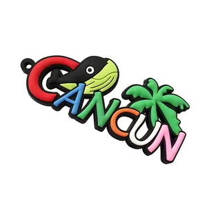 Tùy Chỉnh Thực Hiện Cá Nhân Cancun Lưu Niệm Mềm Pvc Silicone Keychain - Product Image 1