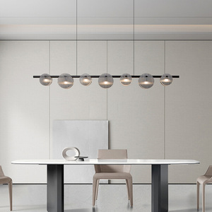 Lámpara de Araña Moderna Minimalista Italiana para Restaurante, Diseño Creativo de Vidrio para Barra Larga, Lámparas Colgantes Artísticas, Comercio Electrónico - Product Image 4