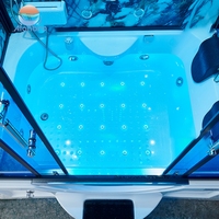 Kabin Mandi Uap Lipat Modern Mewah dengan Desain Kaca Tempered, Whirlpool, dan Pijat Kaki untuk Penggunaan Hotel