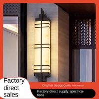 Lampe murale extérieure étanche en acier inoxydable de style chinois simple pour villas, cours, clôtures, entrées, LED murale moderne