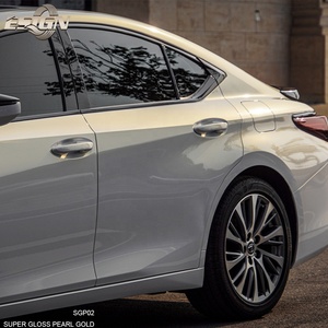 Super Gloss Pearl Gold <b>PVC</b> Car Wrap Vinyl Full Roll <b>White</b> Gradient Gold Protective Car <b>Paint</b> Anti-Corrosion Resists Yellowing - Product Image 4