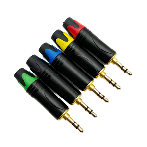 3.5Mm Guitar 3-Pin Trs Bạc Mạ Vàng <span class=keywords><strong>Stereo</strong></span> <span class=keywords><strong>Mono</strong></span> Âm Thanh Jack Cắm Nam 1/4 Inch Kết Nối Âm Thanh Kép Microphone Máy Chiếu - Product Image 2