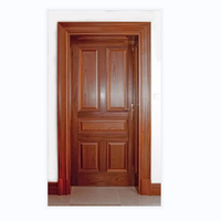 Portes d'intérieur Porte double en bois fantaisie Conception de porte en verre bois de teck pour villa