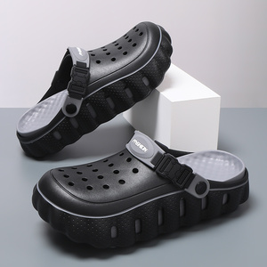 Sabots d'été en EVA pour femmes, sandales de plage à semelle épaisse et robuste, design ajouré respirant, avec bride à boucle, pantoufles décontractées - Product Image 4