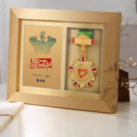 Plaque de médaille sportive en métal et bois massif, gravée au laser, écologique, personnalisée, créative, pour trophée de retraite honorifique ou de bénévole