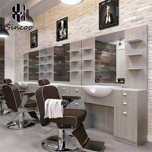 Luxury Unique Single-sided Vintage Marble Barber Mirror Station <b>With</b> Ceramic Bowls Mirror Styling Mirror <b>Dressing</b> <b>Table</b> - Product Image 3