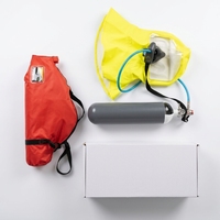 Appareil respiratoire d'évacuation d'urgence en cas d'incendie Haiou 15 minutes EEBD, cylindre en acier de 3 L, pression de service de 21 Mpa, norme MED EC