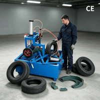 Machine de recyclage pour la découpe des flancs des pneus usagés de voitures et camions - Équipement de découpe de pneus usagés - Prix