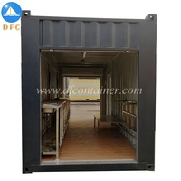 Conteneur maritime modulaire préfabriqué de 40 pieds pour stockage et restaurant, avec structure en acier, capacité de 76 m³, conception portable