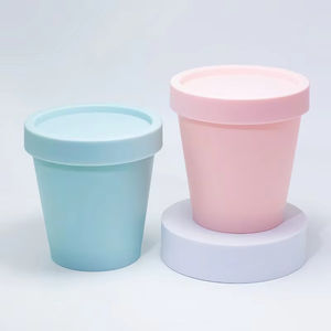 Envase Redondo de Plástico para Crema o Loción Corporal con Tapa a Presión para Frascos de Exfoliante - Product Image 3