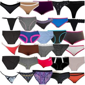 Braguitas de mujer de colores surtidos, de talle medio, sin costuras, de algodón y elastano, tipo tanga, boyshort, G-string, hipster, paquete combinado de ropa interior. - Product Image 3