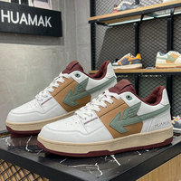 Chaussures personnalisées en gros, design de mode, baskets basses en cuir rétro pour skateboard, streetwear, avec logo personnalisé de qualité supérieure