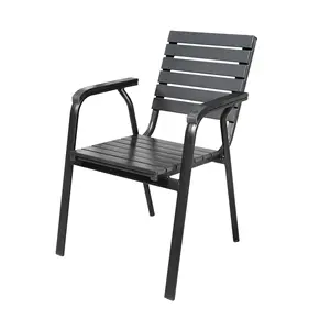 Multi-style Stackable Plastic Wood Chair Outdoor Furniture Strong Plastic Chair Commercial Outdoor Chair