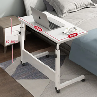 Bureau d'ordinateur d'écriture et d'apprentissage d'étudiant de levage mobile de chevet de personne paresseuse, table simple et petite pliable
