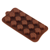 15-fach Ahornblatt-Silikonform für Süßigkeiten, Schokolade, Kekse, Gummibärchen, Kuchendekoration, Eiswürfel