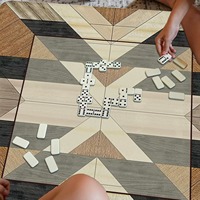 Tapis de Mahjong Floral Anti-bruit Antidérapant en Néoprène avec Dos en Caoutchouc Housse de Table de Mahjong Américain pour Jeu de Société de Soirée